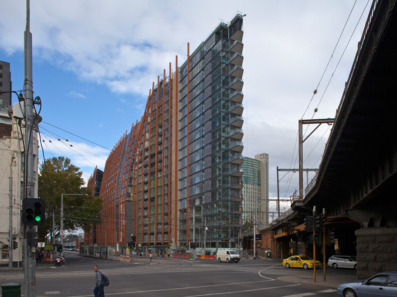 Neubau auf der Flinders Street nahe Southern Cross Station